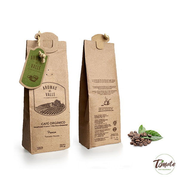 Café Orgánico Tostado Molido 250g Aromas del Valle