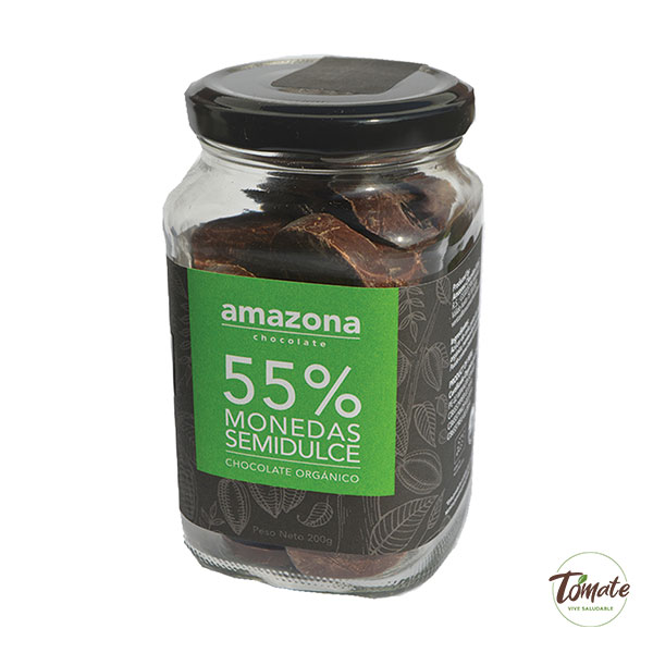 Chocolate Orgánico 55% 200g Amazona